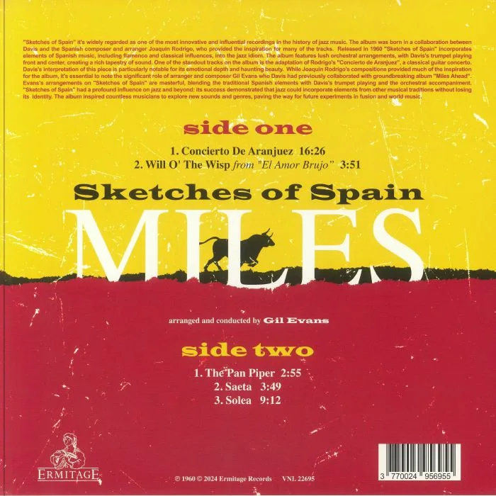 Back cover — Miles DAVIS — Sketches Of Spain (reissue)