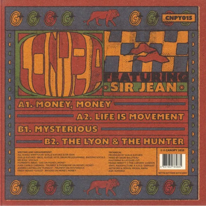 Back cover — LONTRA feat SIR JEAN — Money Money