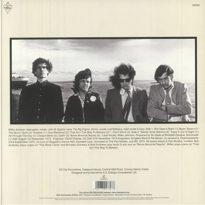 Обратная сторона обложки — DR FEELGOOD — Down By The Jetty (50th Anniversary Edition)
