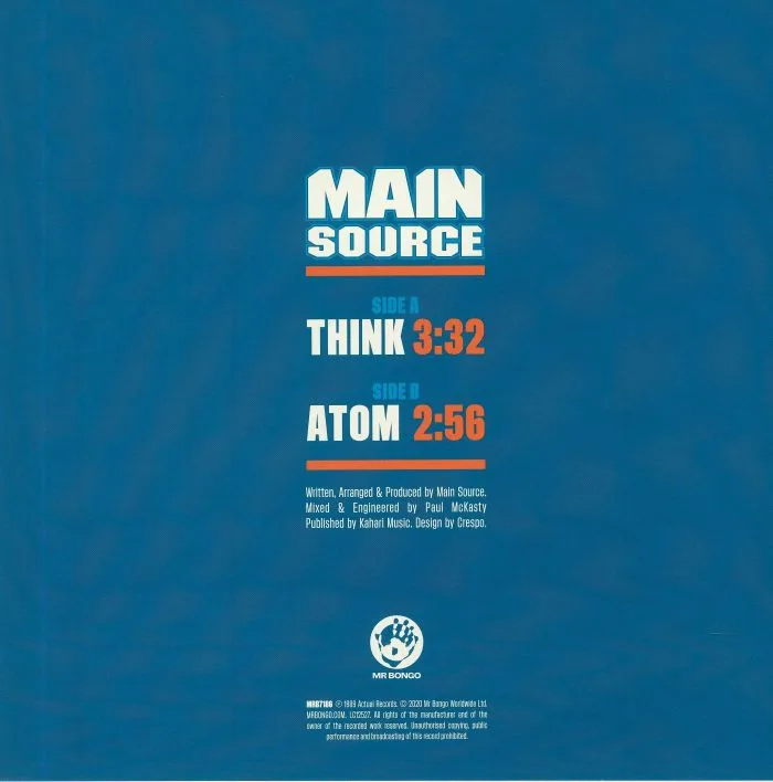 Back cover — MAIN SOURCE — Think (reissue)