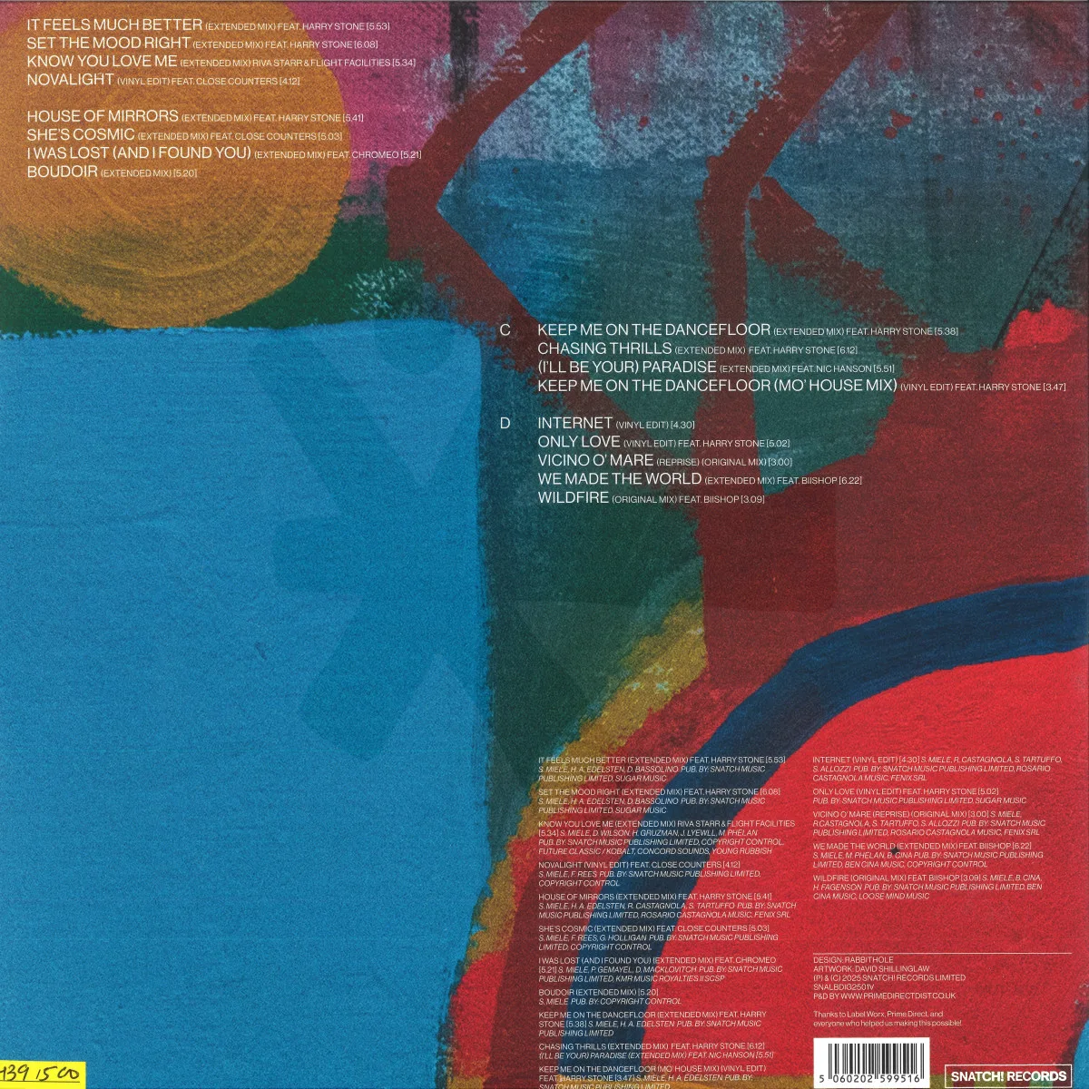 Back cover — Riva Starr — Keep Me On The Dancefloor LP 2x12"