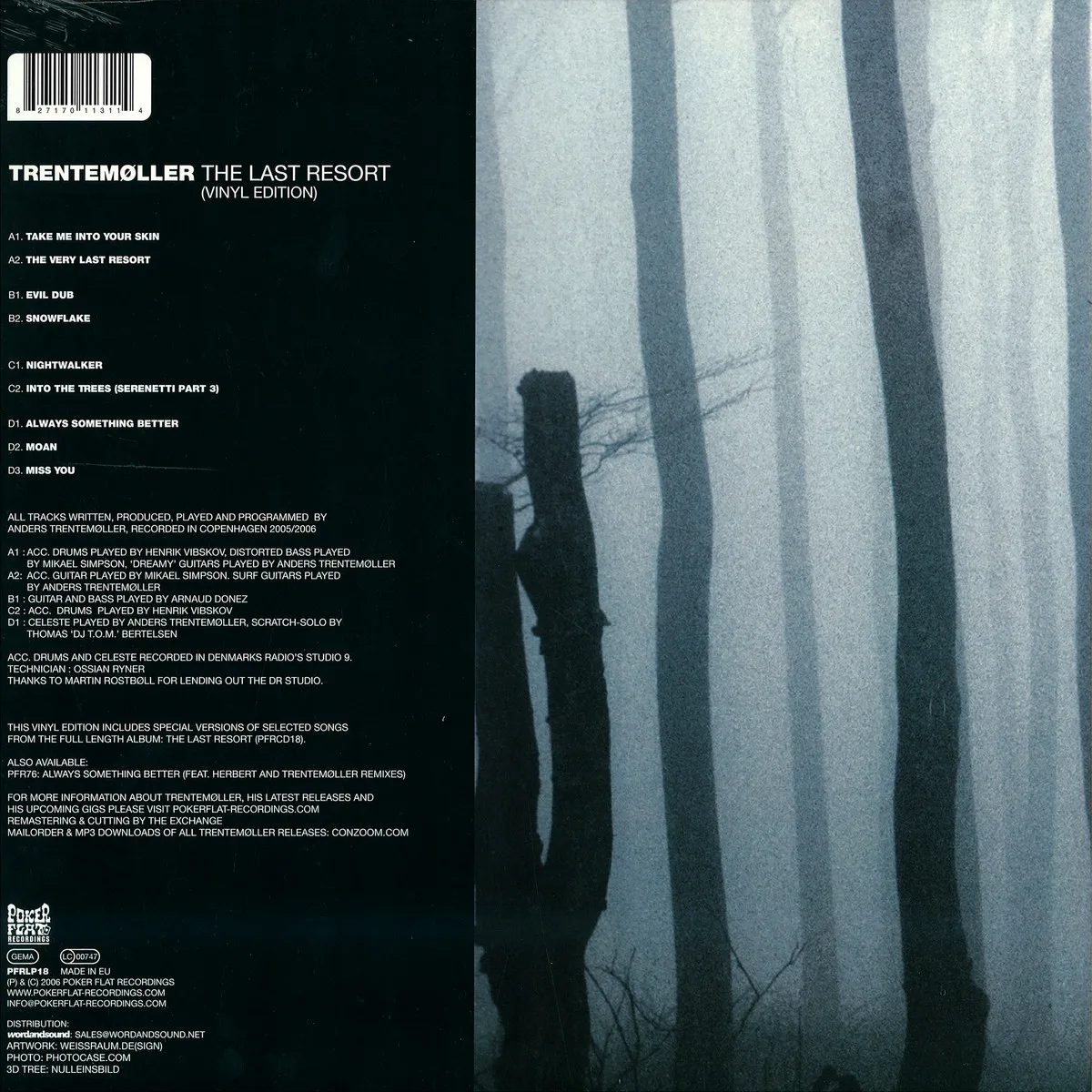 Обратная сторона обложки — Trentemöller — The Last Resort LP 2x12"