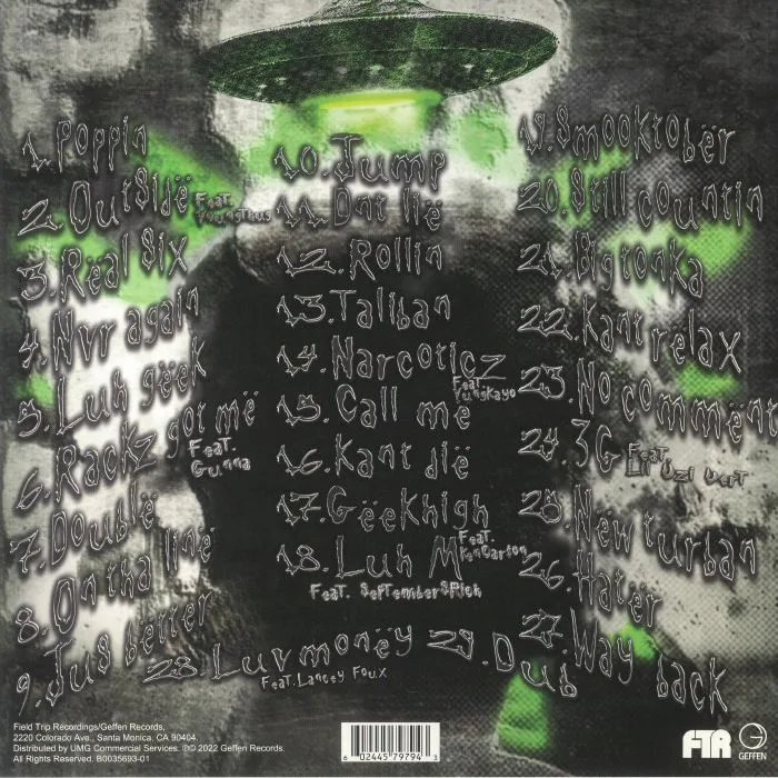 Back cover — YEAT — 2 Alive (Geek Pack)