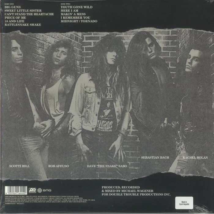 Back cover — SKID ROW — Skid Row (reissue)