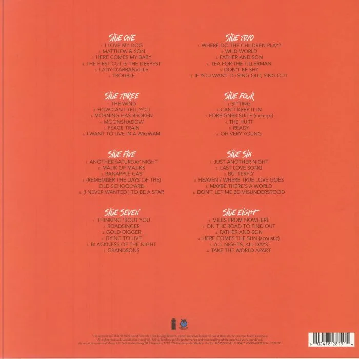 Back cover — YUSUF / CAT STEVENS — On The Road To Findout: Greatest Hits