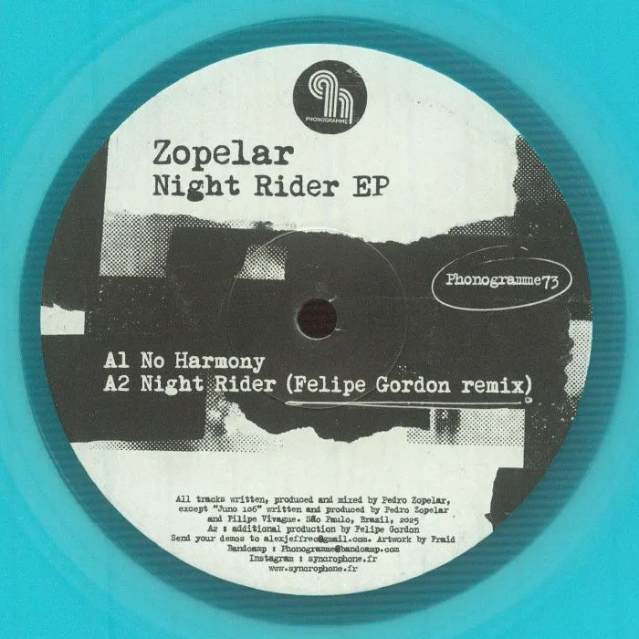Лицевая сторона обложки — ZOPELAR — Night Rider EP