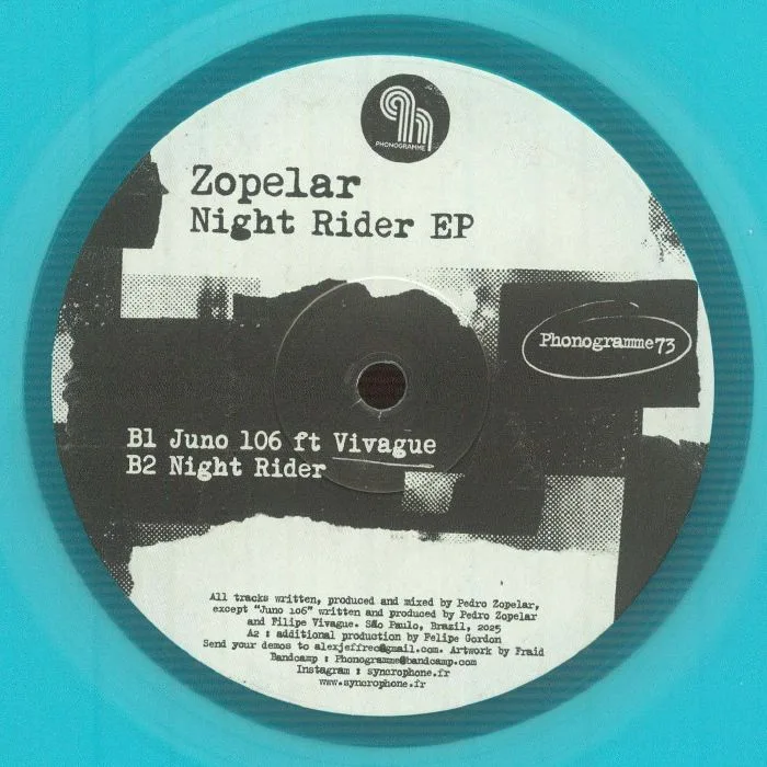 Обратная сторона обложки — ZOPELAR — Night Rider EP