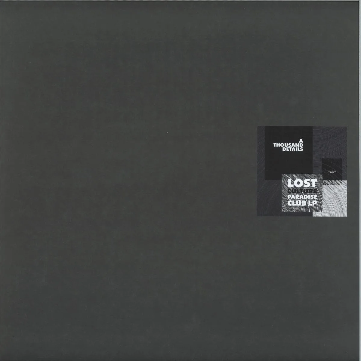 Back cover — A Thousand Details — Lost Culture Paradise Club - Tar LP4 (2x12")