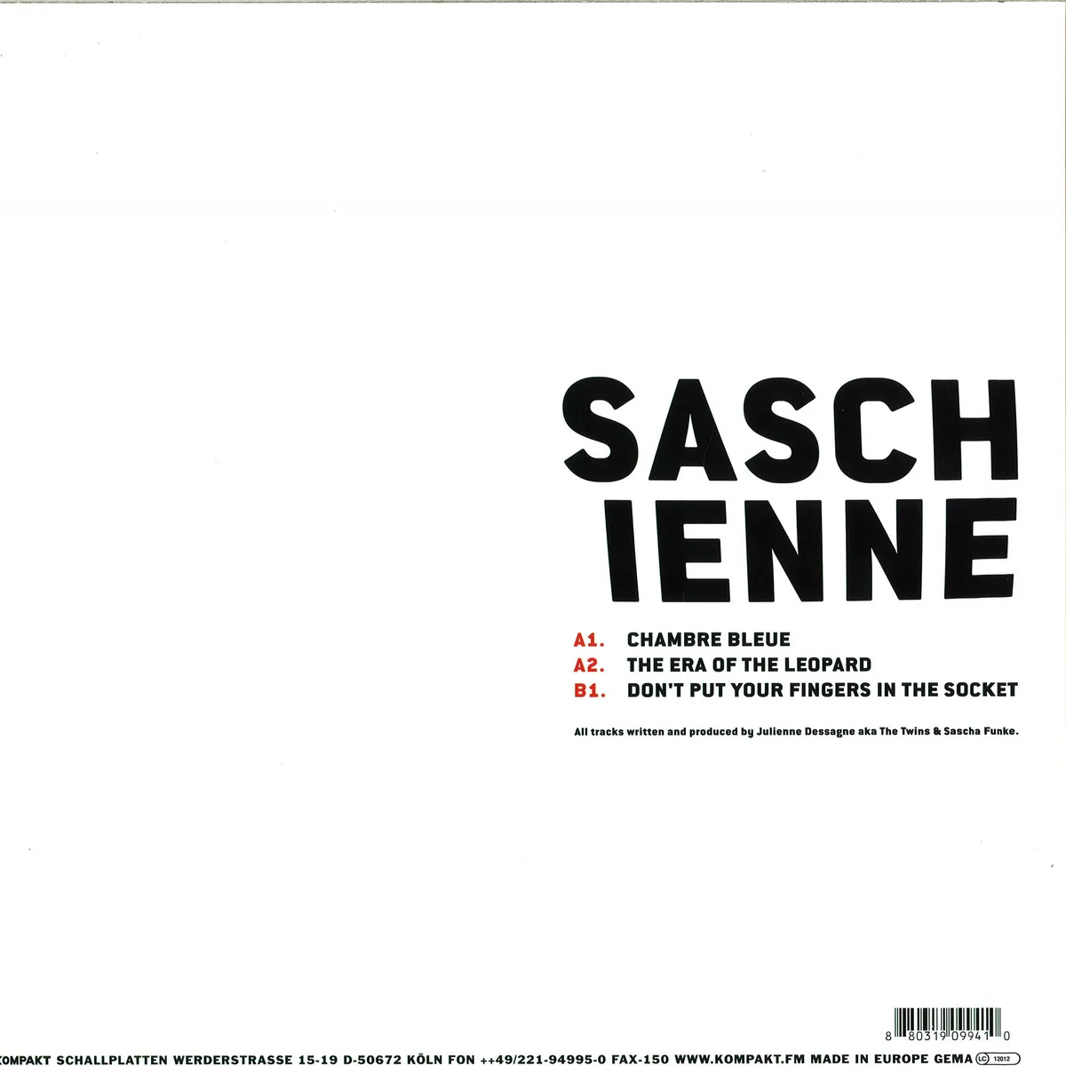 Обратная сторона обложки — Saschienne — Golden Prints