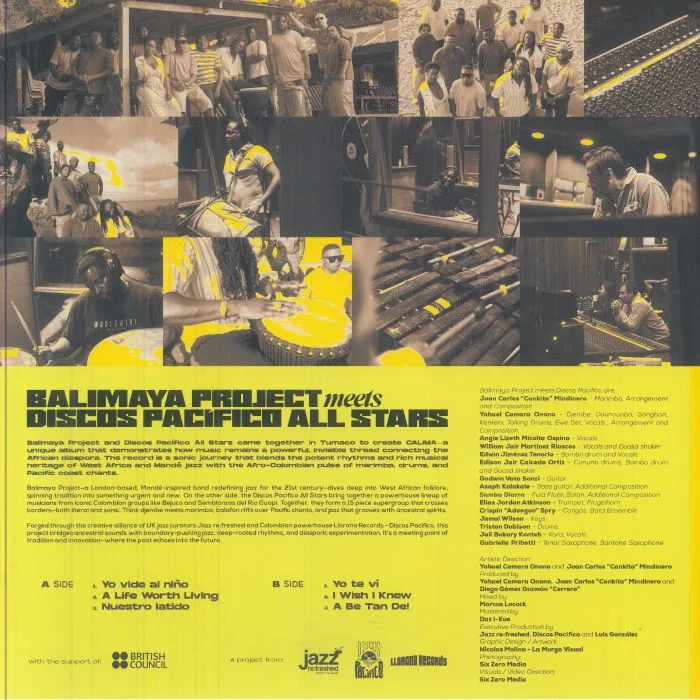 Back cover — BALIMAYA PROJECT meets DISCOS PACIFICO ALLSTARS — Calima