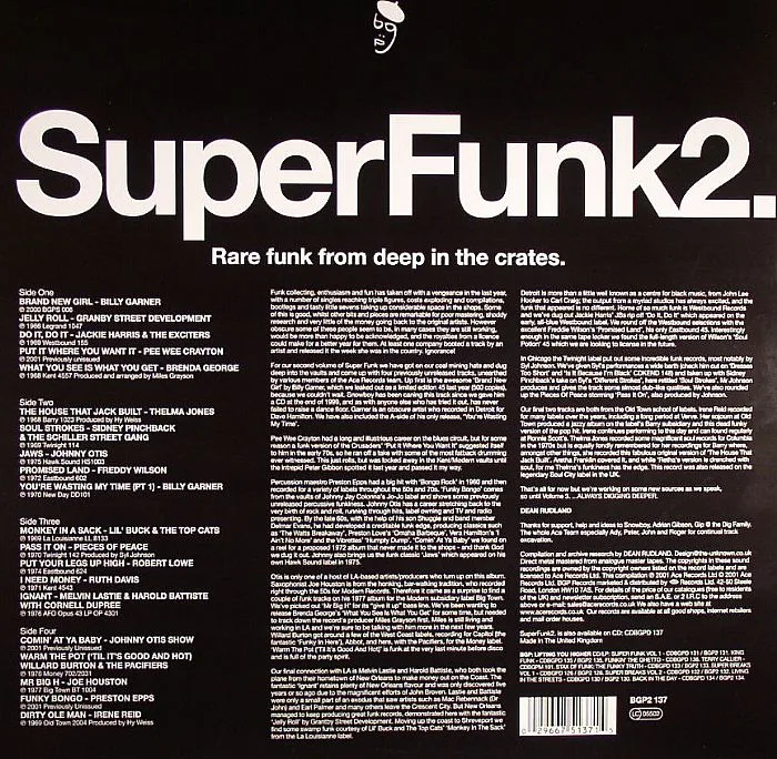 Обратная сторона обложки — VARIOUS — Super Funk 2 :Rare Funk From Deep In The Crates