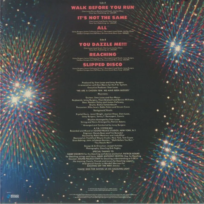 Back cover — DAZZLE — Dazzle (reissue)