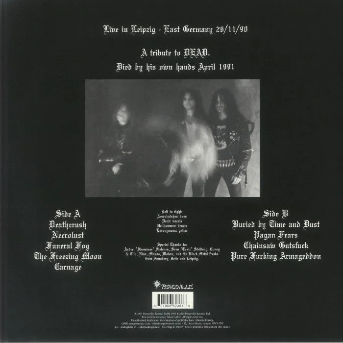 Back cover — MAYHEM — Live In Leipzig (35th Anniversary Edition)