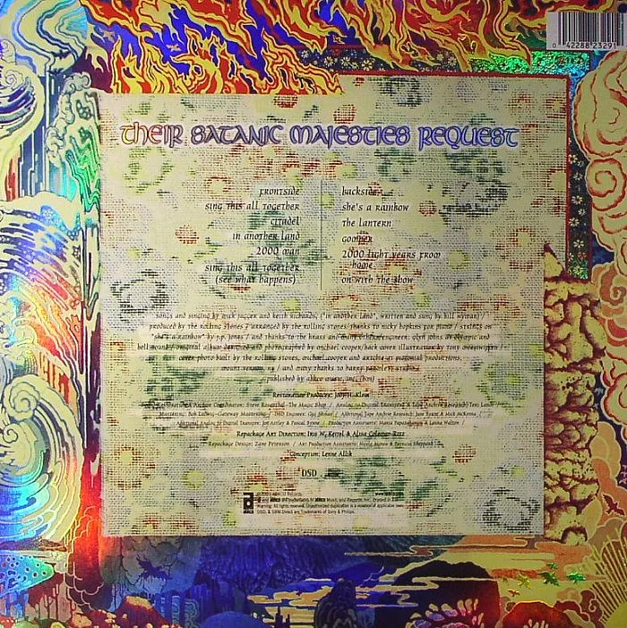 Обратная сторона обложки — The ROLLING STONES — Their Satanic Majesties Request