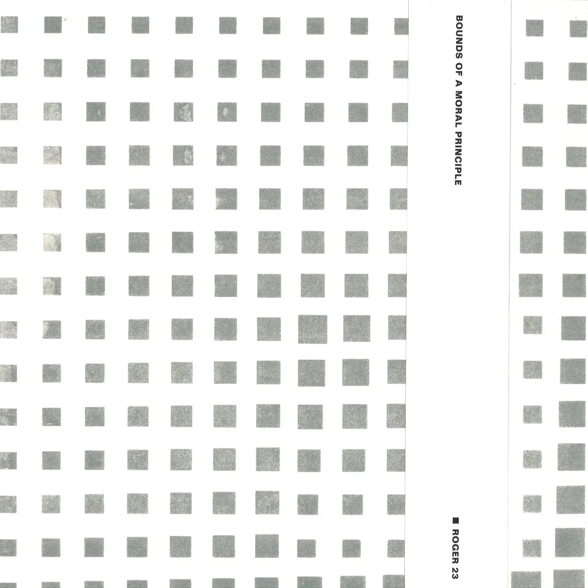 Back cover — Roger 23 — Bounds Of A Moral Principle And Established Standard Behavior