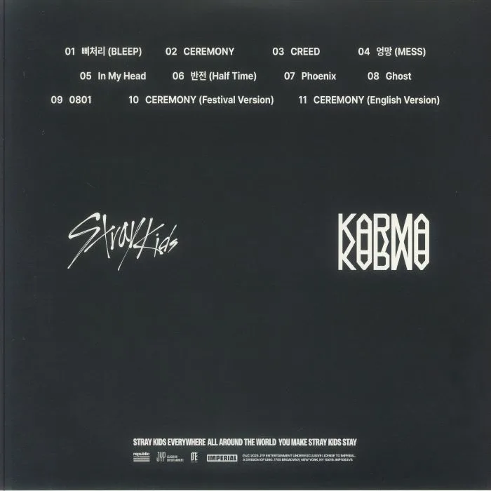 Обратная сторона обложки — STRAY KIDS — Karma