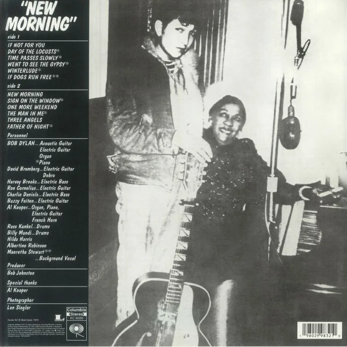 Обратная сторона обложки — Bob DYLAN — New Morning