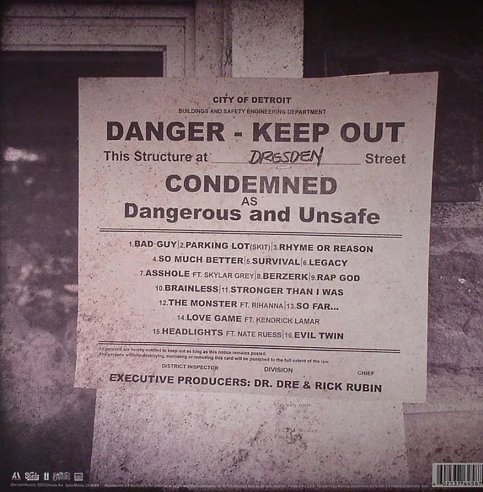 Back cover — EMINEM — The Marshall Mathers LP 2