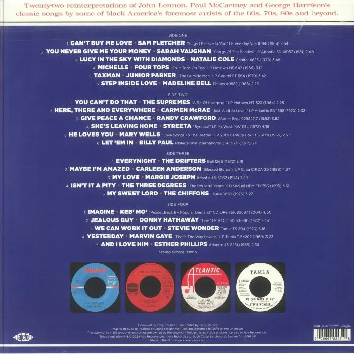 Обратная сторона обложки — VARIOUS — Here There & Everywhere: Black America Sings John Lennon Paul McCartney & George Harrison