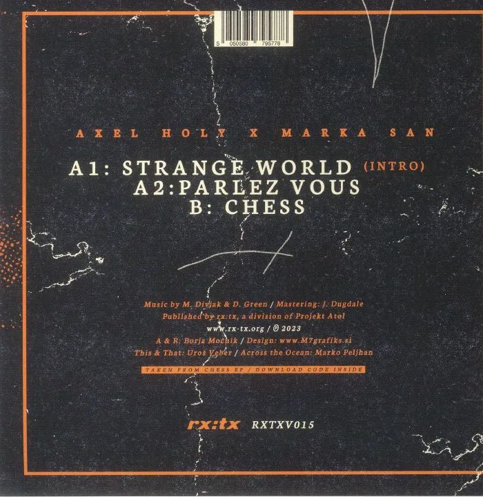 Back cover — Axel HOLY / MARKA SAN — Chess