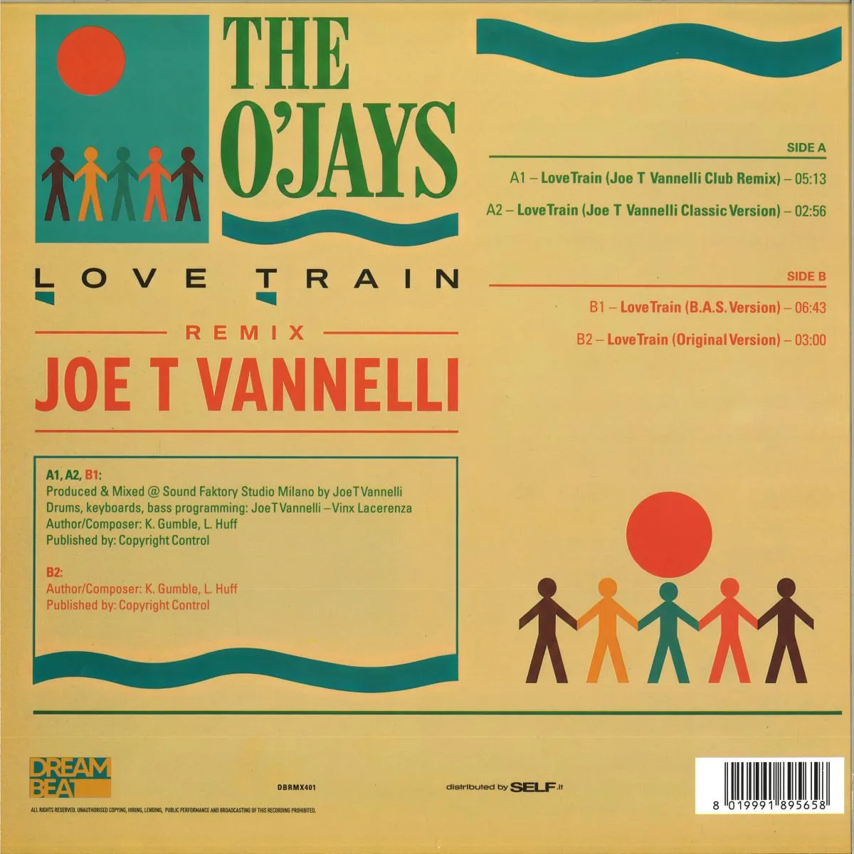 Обратная сторона обложки — THE O'JAYS — LOVE TRAIN REMIX JOE T VANNELLI