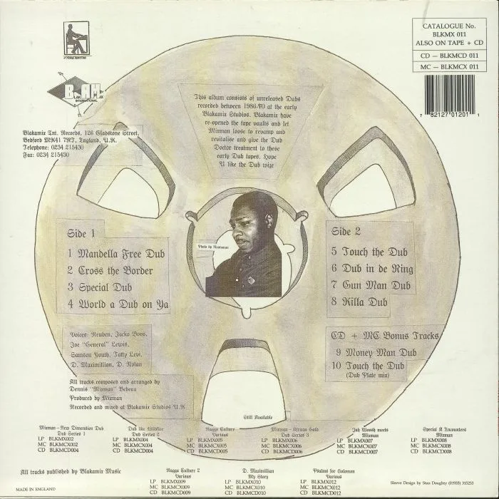 Обратная сторона обложки — MIXMAN — The Early Dub Tapes