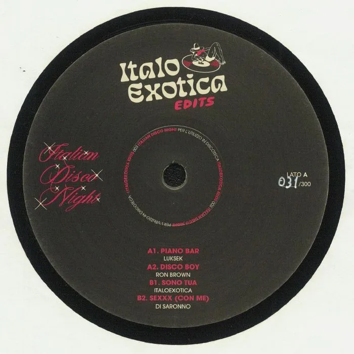 Лицевая сторона обложки — ITALOEXOTICA — Italian Disco Night