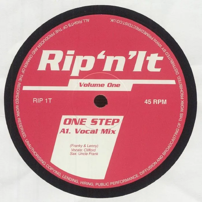 Лицевая сторона обложки — RIP 'N' IT — One Step