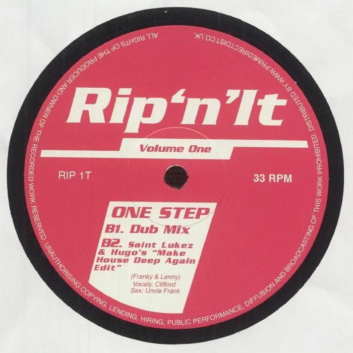 Обратная сторона обложки — RIP 'N' IT — One Step