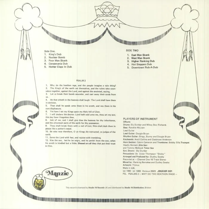 Back cover — JA MAN ALLSTARS — King's Dub (reissue)