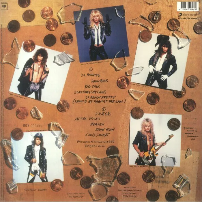 Обратная сторона обложки — WARRANT — Dirty Rotten Filthy Stinking Rich (reissue)