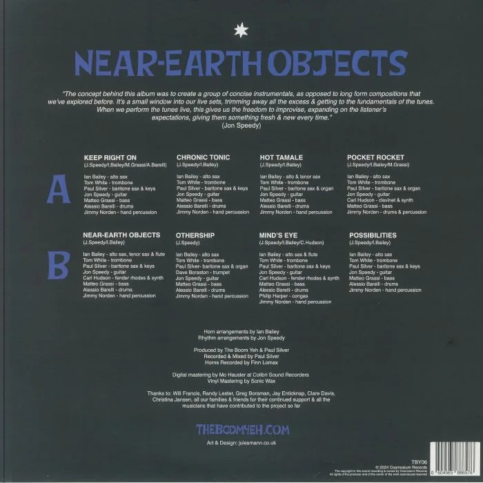 Back cover — The BOOM YEH — Near Earth Objects
