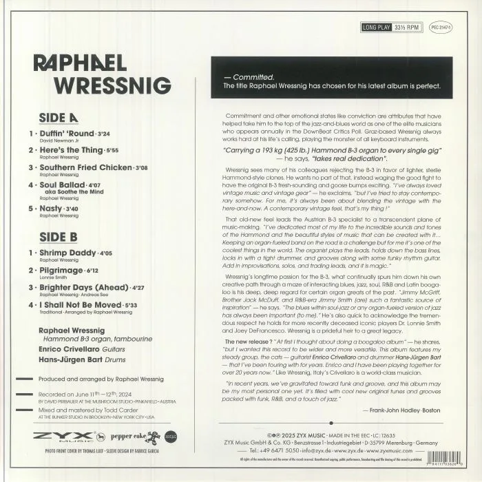 Обратная сторона обложки — Raphael WRESSNIG — Committed