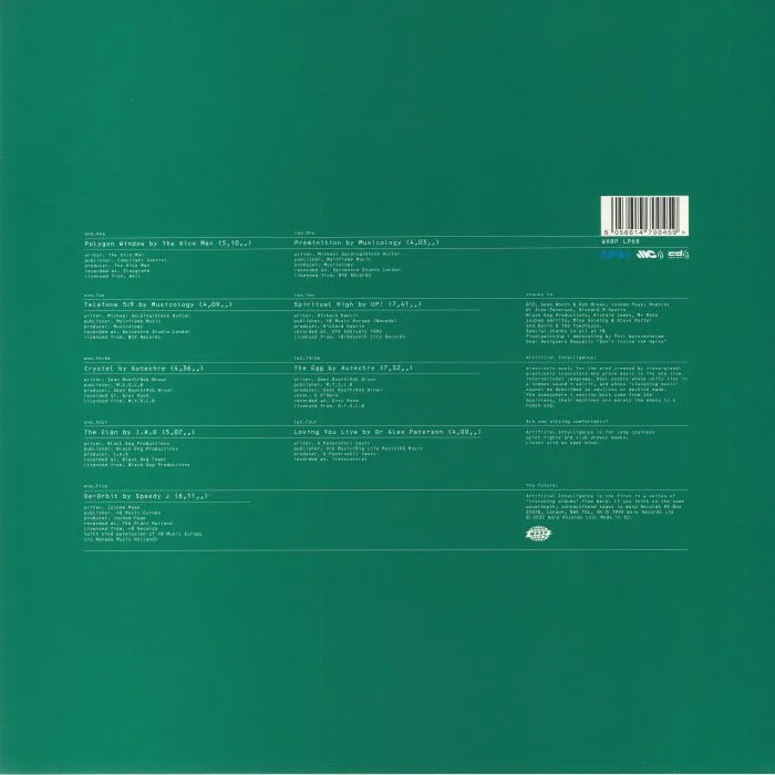 Back cover — VARIOUS — Artificial Intelligence (reissue)