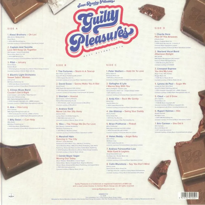 Обратная сторона обложки — Sean ROWLEY / VARIOUS — Sean Rowley Presents: Guilty Pleasures (20th Anniversary Edition)