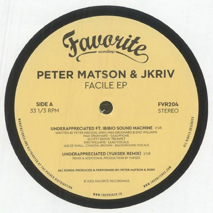 Front cover — Peter MATSON & JKRIV — Facile EP