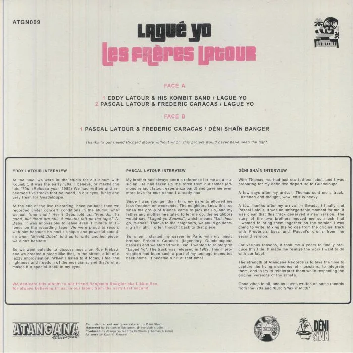 Обратная сторона обложки — Eddy LATOUR / PASCAL LATOUR / FREDERIC CARACAS — Les Freres Latour