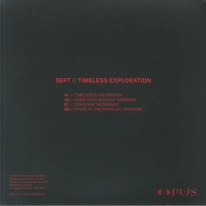 Back cover — SEPT — Timeless Exploration