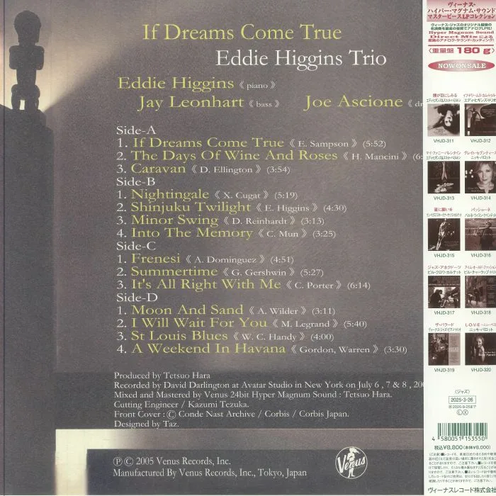 Back cover — EDDIE HIGGINS TRIO — If Dreams Come True