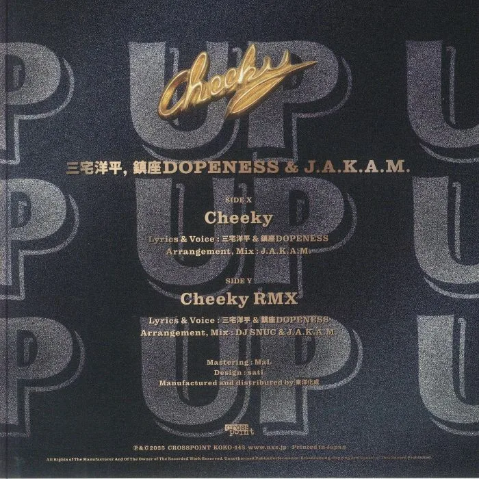 Back cover — Yohei MIYAKE / CHINZA DOPENESS / JAKAM — Cheeky