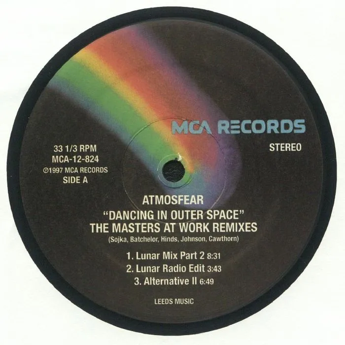 Лицевая сторона обложки — ATMOSPHERE — Dancing In Outer Space (The Masters At Work remixes)