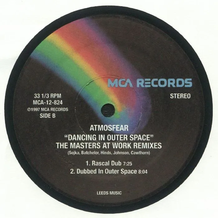 Обратная сторона обложки — ATMOSPHERE — Dancing In Outer Space (The Masters At Work remixes)