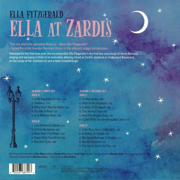 Обратная сторона обложки — Ella FITZGERALD — Ella At Zardi's