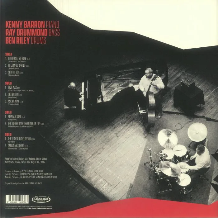 Обратная сторона обложки — Kenny BARRON / RAY DRUMMOND / BEN RILEY — So Many Lovely Things: Live In Brecon (Deluxe Edition)