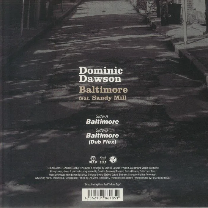 Back cover — Dominic DAWSON feat SANDY MILL — Baltimore