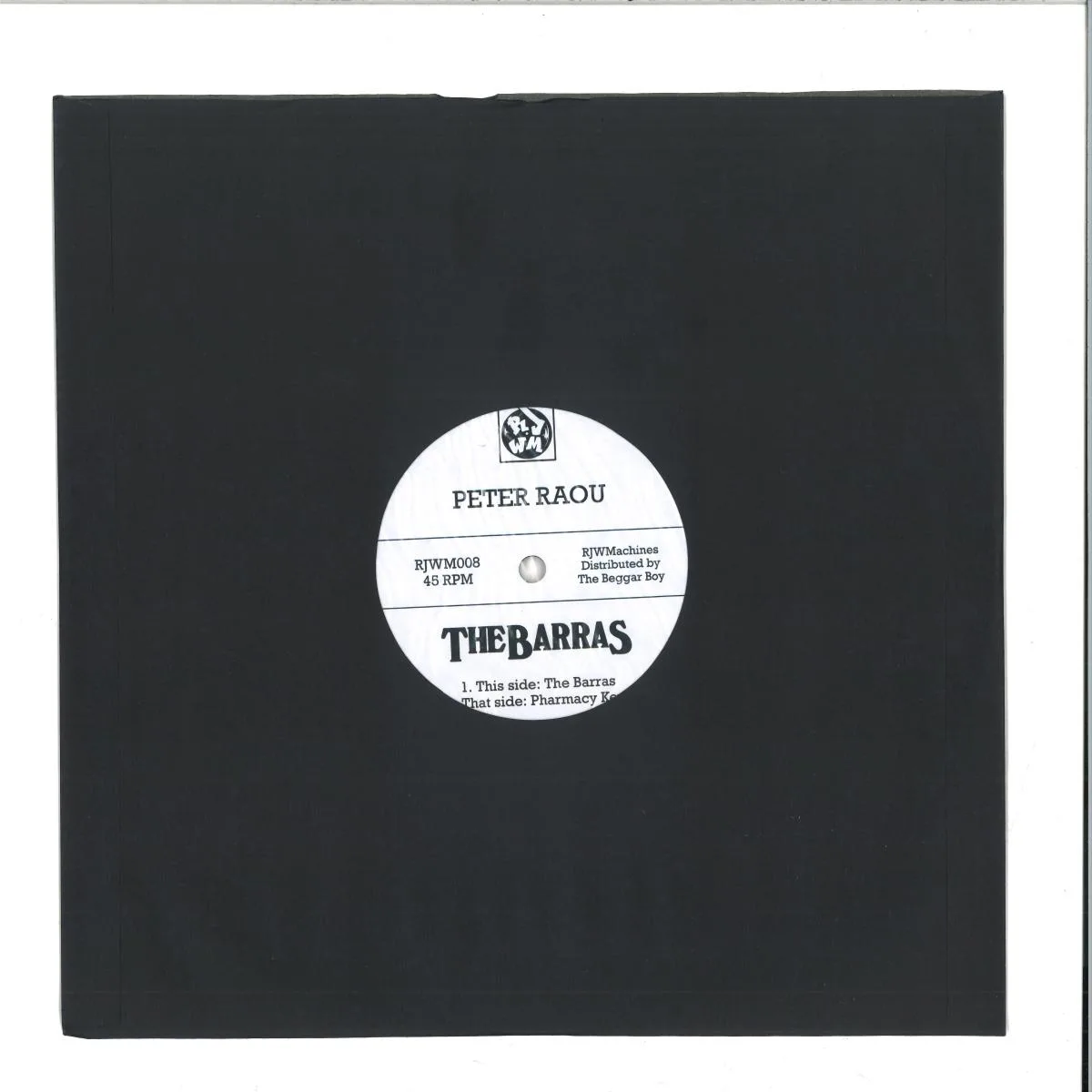 Обратная сторона обложки — PETER RAOU — THE BARRAS 10"