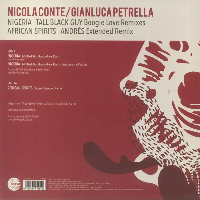 Обратная сторона обложки — Nicola CONTE / GIANLUCA PETRELLA — Nigeria / African Spirits Remixes