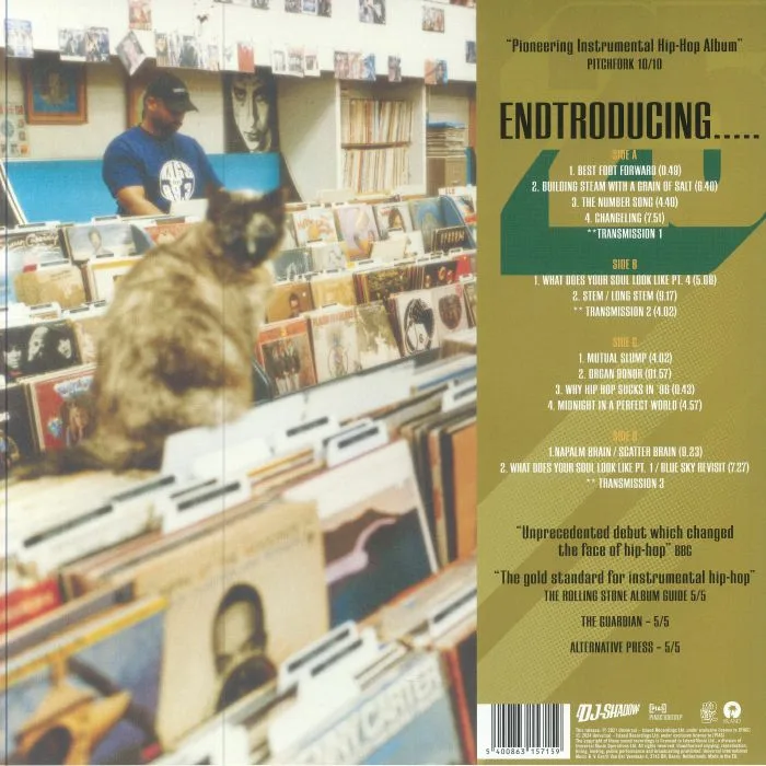 Back cover — DJ SHADOW — Endtroducing (25th Anniversary Edition) (half speed remastered)