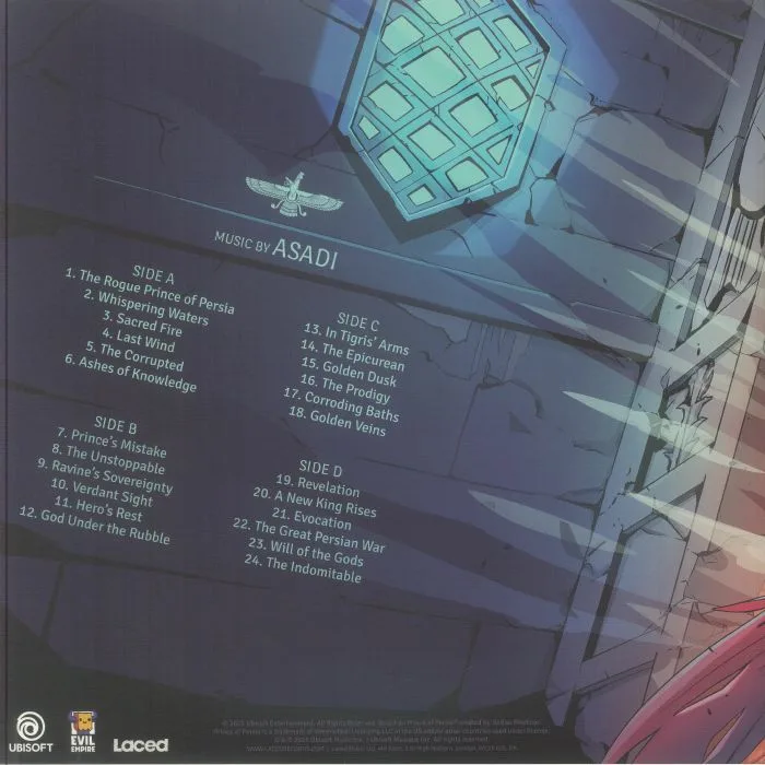 Back cover — ASADI — The Rogue Prince Of Persia (Soundtrack)
