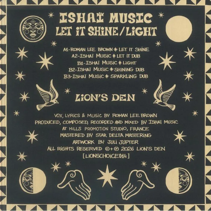 Обратная сторона обложки — Roman Lee BROWN / ISHAI MUSIC — Let It Shine
